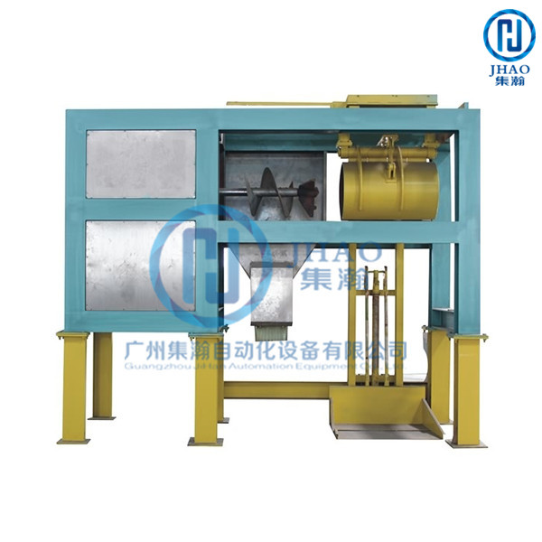 Complete set of automatic breaking and metering equipment for barrel packed solid polyester polyols